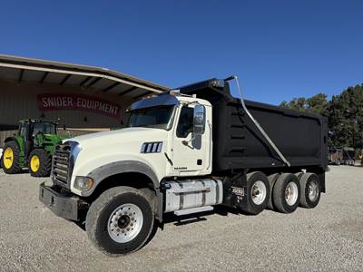 Mack Granite GU713 Tri Axle Dump Truck - MP8-455M 455HP, 12 Speed M Drive Automatic