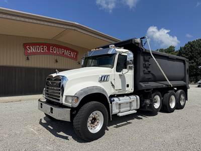 Mack Granite GU713 Tri Axle Dump Truck - MP8-455M 455HP, 12 Speed M Drive Automatic