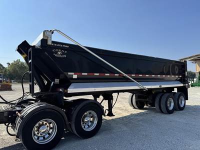 Coras 26 ft Half Round End Dump Trailer - Tandem Axle, Steel, Air Ride