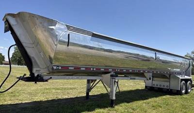 MAC 39 ft Half Round End Dump Trailer - Tandem Axle, Aluminum, Air Ride