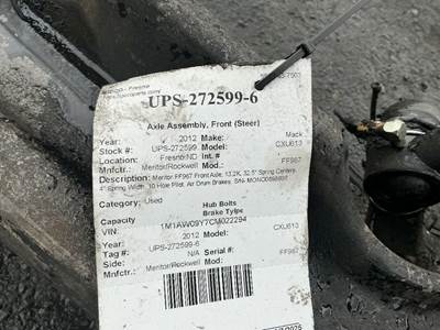 Meritor-Rockwell FF967 Front Axle Assembly for a Mack CXU613