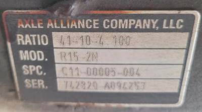 Axle Alliance RS15-2N Rear Differential for a Freightliner MT55 Chassis