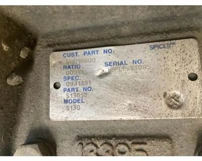 Spicer S130 Rear Differential for a Workhorse Custom Chassis W62