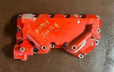 Cummins ISX12 G Engine Oil Cooler for a Volvo VNL