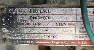 Cummins Big Cam III Engine for a International F-9370