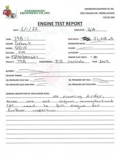 Detroit DD15 Engine for a Freightliner Cascadia 125