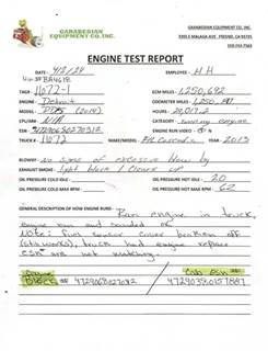 Detroit DD15 Engine for a Freightliner Cascadia 125