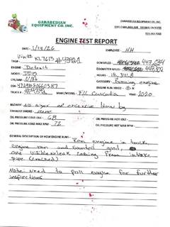 Detroit DD15 Engine for a Freightliner CASCADIA