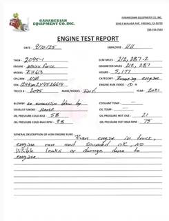 International A26 Engine for a International RH613