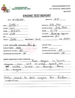 International A26 Engine for a International RH613