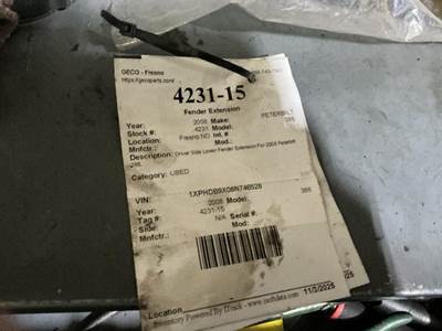 Peterbilt 386 Fender Extension