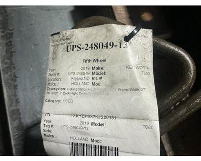 Holland T680 Fifth Wheel for a Kenworth T680