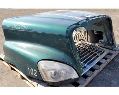 Used 2015 Freightliner Cascadia 125 Fiberglass/Composite Hood, Green, 48"