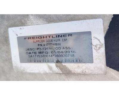 2017 Freightliner Cascadia 125 Hood Assembly 48"L, Part # A17-15340-014