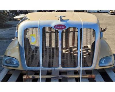 2002 Peterbilt 387 Fiberglass Hood 49" Gold (Repairable)