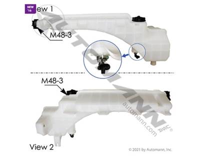 Surge Tank for Volvo 2008-UP, Part # 21846997 / CR-02 / 26003
