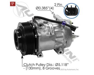 AC Compressor for Kenworth/Paccar/Peterbilt, Part # F69-1014, F69-1017