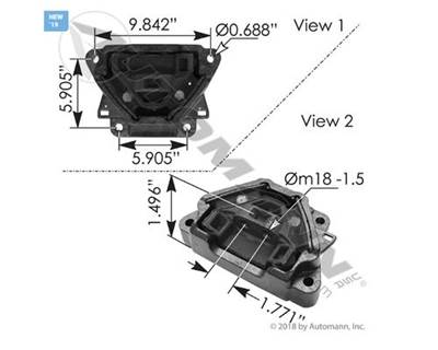 Motor Mount - Freightliner, Rear Isolator
