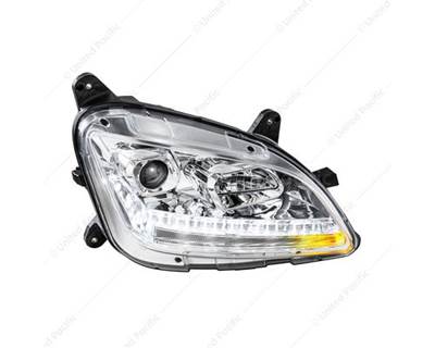 Right Chrome Projection Headlight with LED Sequential Turn and DRL for 2011+ Peterbilt 579/587