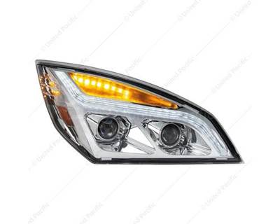 Right Chrome LED Projection Headlight with LED Position Light for 2018-2020 Freightliner Cascadia