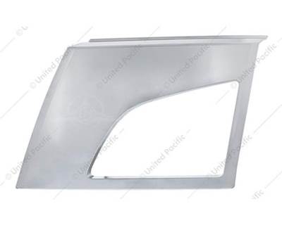 ABS Satin Silver Bumper Fog Light Hole Cover For 2018-2024 Volvo VNL - Driver