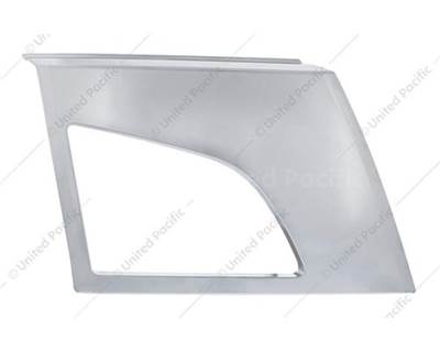 ABS Satin Silver Bumper Fog Light Hole Cover For 2018-2024 Volvo VNL - Passenger