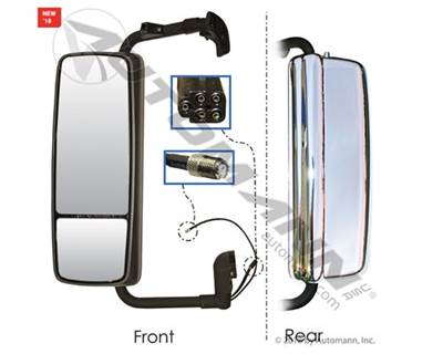Left Volvo Chrome Mirror Assembly, Part # ATM 563.96003C