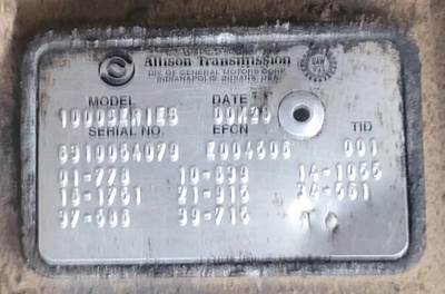 Allison 1000 Transmission for a Freightliner MT55 Chassis