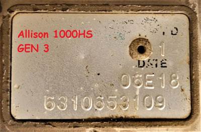 Allison 1000 HS Transmission for a Freightliner MT45 Chassis