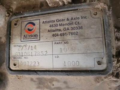 Allison 1000 HS Transmission for a Freightliner MT55 Chassis