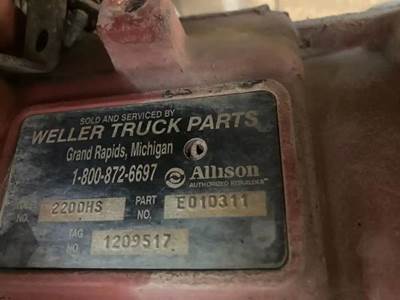 Allison 2200 HS Transmission for a Workhorse Custom Chassis W62