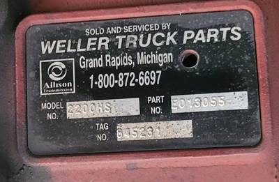 Allison 2200 HS Transmission for a Freightliner MT55 Chassis