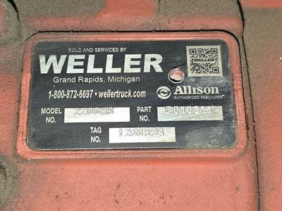 Allison 2200 HS Transmission for a Freightliner MT-55