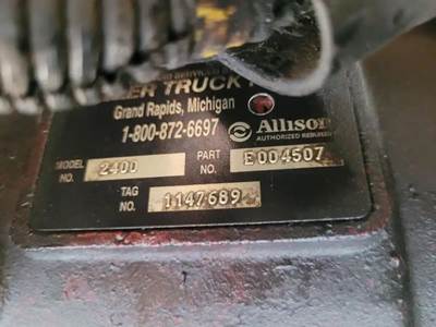 Allison 2400 Series Transmission for a International 1652