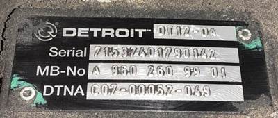 Detroit DT12-DA Transmission for a Freightliner CASCADIA
