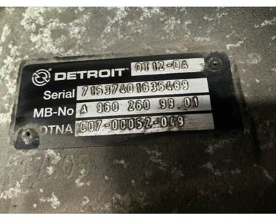 Detroit DT12-DA Transmission for a Freightliner CASCADIA