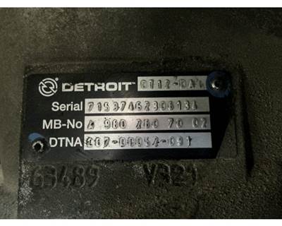 Detroit DT12-DA Transmission for a Freightliner Cascadia 126