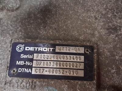 Detroit DT12-OA Transmission for a Freightliner Cascadia 126