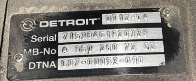 Detroit DT12-OA Transmission for a Freightliner CASCADIA