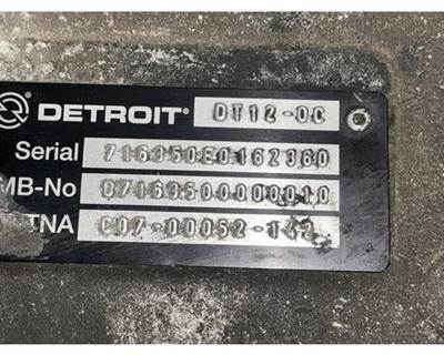 Detroit DT12-OC Transmission for a Freightliner CASCADIA