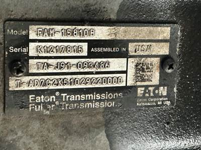 Eaton-Fuller 579 Transmission for a Peterbilt 579