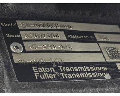 Eaton-Fuller EH6E606BCD Transmission for a Freightliner Other