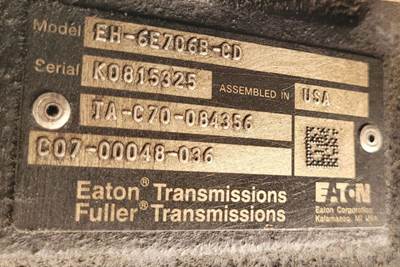 Eaton-Fuller EH6E706BCD Transmission for a Freightliner M Line Walk-In Van