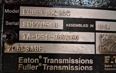 Eaton-Fuller FROF14210C Transmission for a International TranStar 8600