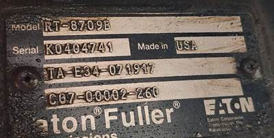 Eaton-Fuller RT8709B Transmission for a Sterling ACTERRA