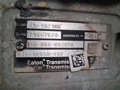 Fuller FR15210B Transmission for a Freightliner Cascadia 113