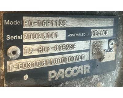 Paccar PO-16F112C Transmission for a Peterbilt 579