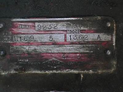 Spicer 1362-A Transmission for a Unmarked OTHER