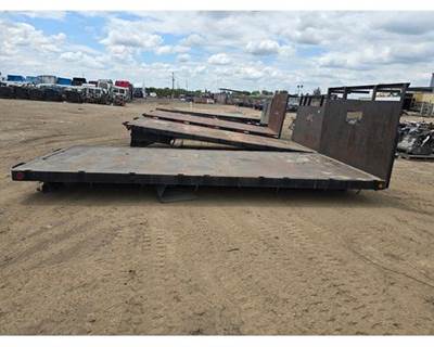 Steel Flatbed with Headboard, 18'L x 8'W x 5'5"H 