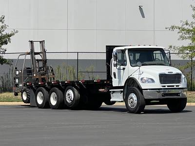 Freightliner M2 106 Tri Axle 24 ft Flatbed Truck - 350HP, Automatic